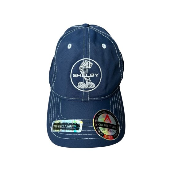 NEW Shelby Antigua Cap Hat Desert Cooling OS Blue White Cobra Performance - Picture 1 of 11